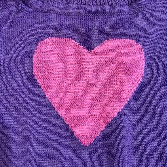 Children’s place Purple Heart sweater 12-18M - Picture 2 of 3